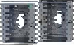 Electrical Outlet Box: Aluminum, Rectangle, 4-9/16